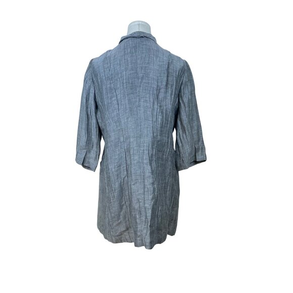 Eileen Fisher Women's Gray Textured Jacket 3/4 Sleeves Button-Up Front Sz S/P - Picture 3 of 9
